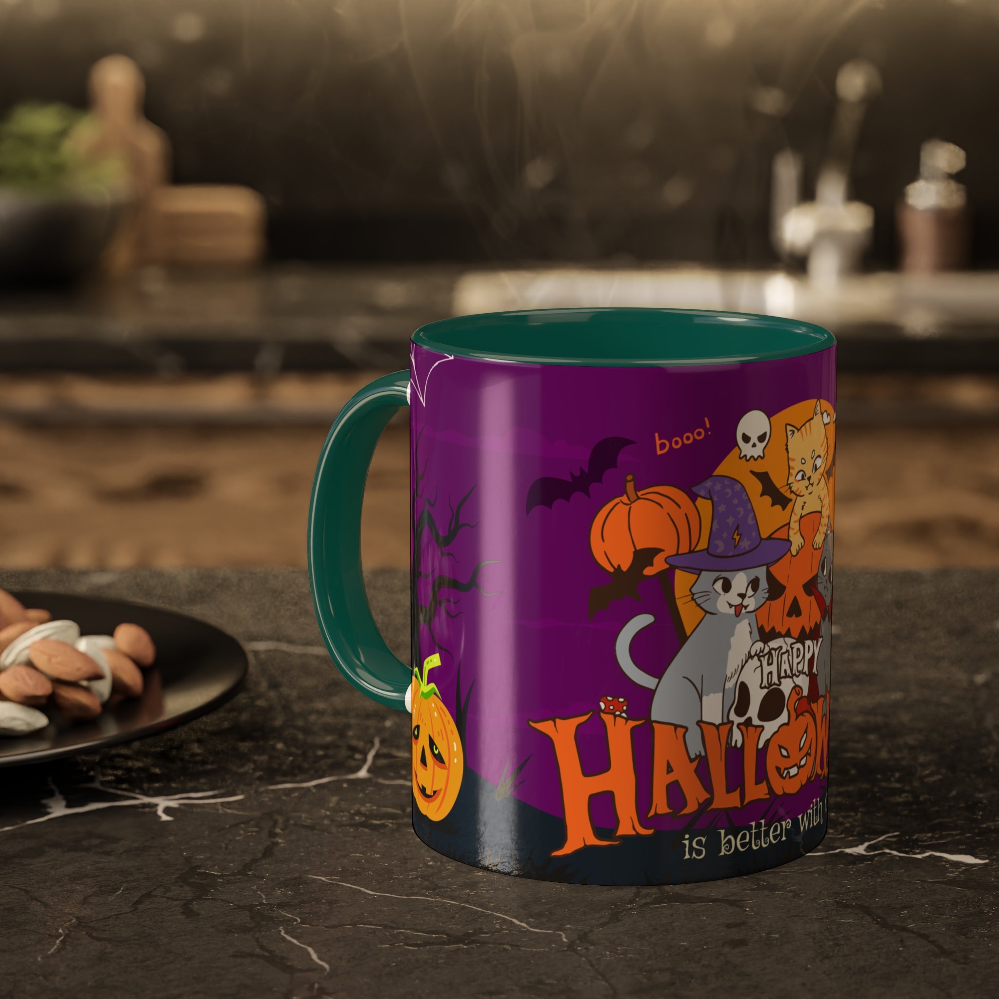 Happy Halloween is Better with Cats | Colorful Mugs